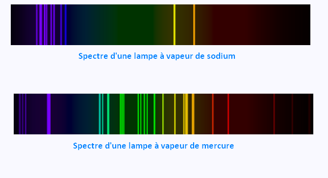 spectre d une lampe a vapeur de mercure
